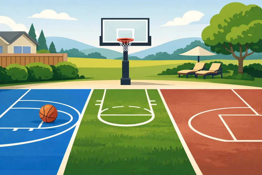 Backyard Basketball Court Surfacing Options