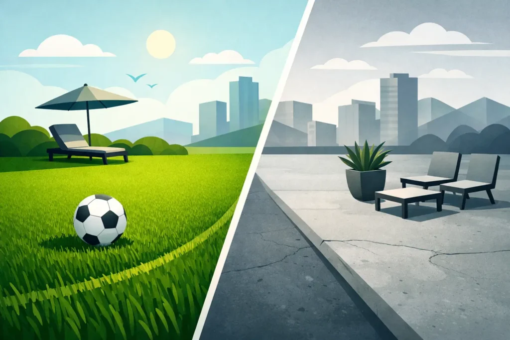 Artificial Turf Versus Concrete: Which Fits?