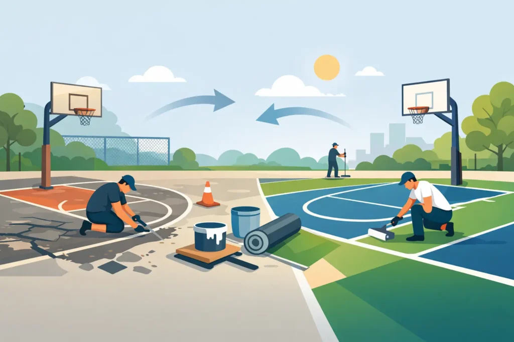 How to Upgrade an Outdoor Court That Lasts