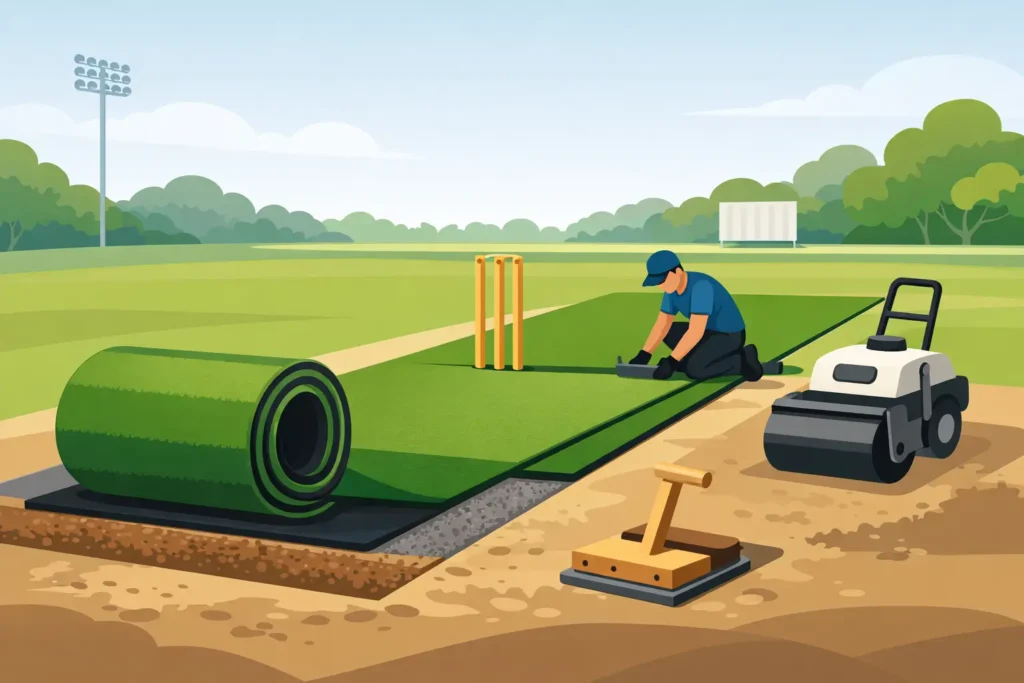 Synthetic Cricket Wicket Installation That Lasts